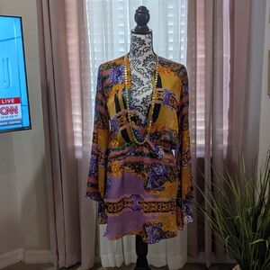 Purple Multi Color Women's Dress